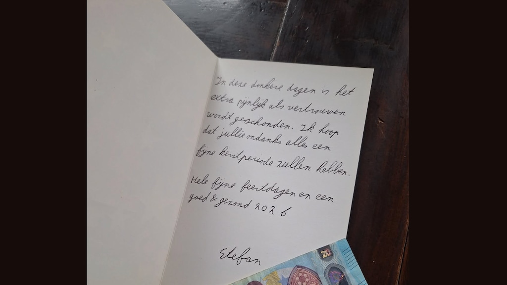 Een van de vele lieve kaarten die Ellis ontving.